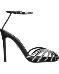 ALEVI - Satin Embellished Penelope Heeled Sandals 110 - Lyst