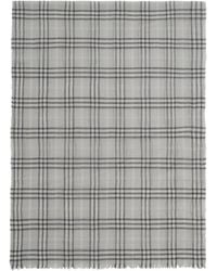 Burberry - Wool-Silk Sequin Check Scarf - Lyst