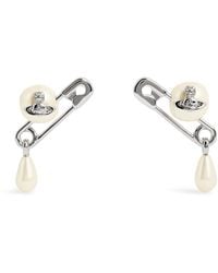 Vivienne Westwood - Small Faux Pearl Claude Stud Earrings - Lyst