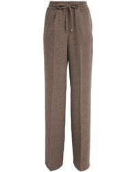 Kiton - Virgin Wool-Cashmere Straight Trousers - Lyst