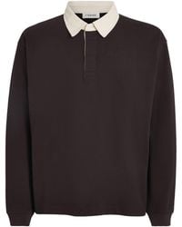 FRAME - Contrast-Collar Rugby Polo Shirt - Lyst