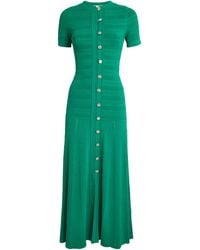 Sandro - Knit Button-Down Midi Dress - Lyst