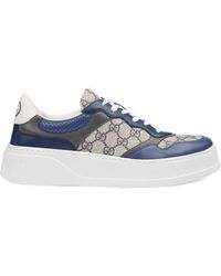 Gucci - Chunky Canvas & Leather Low-top Sneakers - Lyst