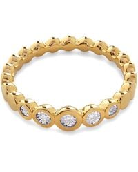 Monica Vinader - Vermeil And Diamond Half Eternity Ring - Lyst