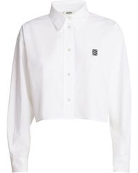 Sandro - Cotton Logo Cropped Shirt - Lyst