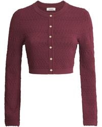 Sandro - Pointelle Knit Cropped Cardigan - Lyst