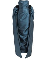 Marmar Halim - Satin Cape Column Gown - Lyst
