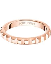 Boucheron - Rose Gold Quatre Clou De Paris Wedding Band - Lyst