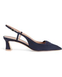 Malone Souliers - X Harrods Suede Suze Slingback Pumps 45 - Lyst