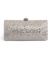Rodo - Satin Crystal-Embellished Clutch Bag - Lyst
