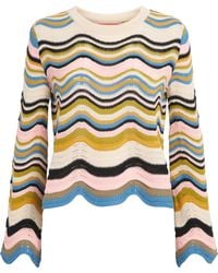 La DoubleJ - Cotton Chevron Sweater - Lyst