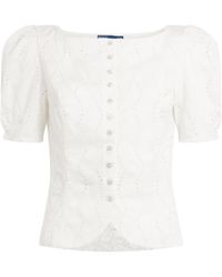 Polo Ralph Lauren - Cotton Eyelet Blouse - Lyst