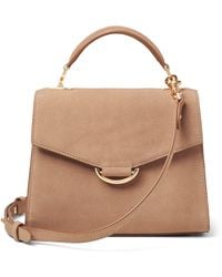 Aspinal of London - Midi Suede Mayfair 3 Top-Handle Bag - Lyst