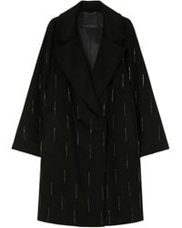 Marina Rinaldi - Virgin Wool Embellished Coat - Lyst