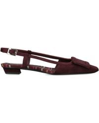 Roger Vivier - Suede Belle Vivier Slingback Pumps 25 - Lyst