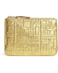 Comme des Garçons - Leather Embossed Logo Zipped Pouch - Lyst
