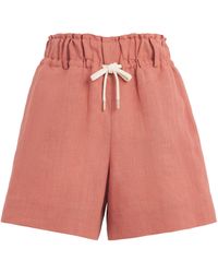 Eleventy - Linen Drawstring Shorts - Lyst