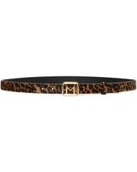 Marella - Leather Leopard Print Belt - Lyst