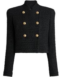 Balmain - Tweed Officer Jacket - Lyst