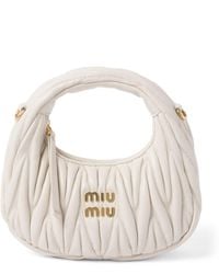 Miu Miu - Mini Nappa Leather Wander Top-Handle Bag - Lyst