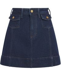 PAIGE - Jannelle Denim Mini Skirt - Lyst