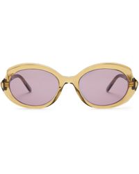 Loewe - Acetate Mini Oval Slim Sunglasses - Lyst