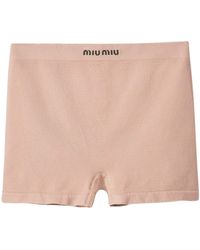 Miu Miu - Ribbed Seamless Boxer Shorts - Lyst