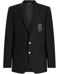 Dolce & Gabbana - Virgin Wool-Silk Blazer - Lyst