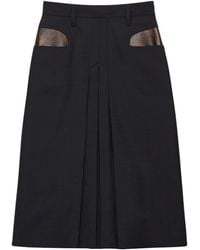 Prada - Mohair-Wool Midi Skirt - Lyst