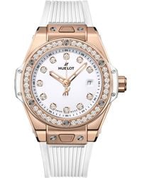 Hublot - King Gold And Diamond One Click Watch 33mm - Lyst