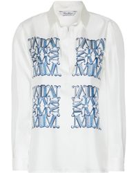 Max Mara - Silk Monogram Shirt - Lyst