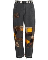 Kartik Research - Manali Patchwork Wide-Leg Jeans - Lyst