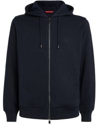 Isaia - Logo Zip-Up Hoodie - Lyst