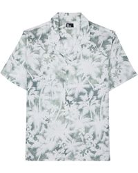 The Kooples - Linen-blend Palm Tree Print Shirt - Lyst
