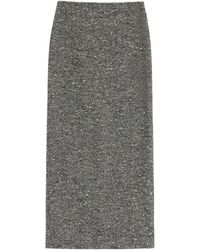 Valentino - Wool-Blend Midi Skirt - Lyst