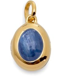 Monica Vinader - Vermeil And Kyanite September Birthstone Locket - Lyst