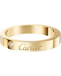 Cartier - And Diamond C De Wedding Ring - Lyst