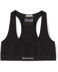 Miu Miu - Seamless Racerback Crop Top - Lyst