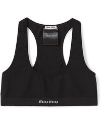 Miu Miu - Seamless Racerback Crop Top - Lyst