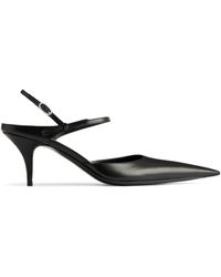 Balenciaga - Leather Avenue Bow Slingback Pumps 70 - Lyst