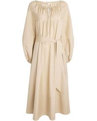 Vince - Cotton Belted Midi Dress - Lyst