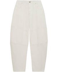 Loewe - Mid-Rise Barrel-Leg Jeans - Lyst