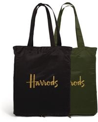 Harrods - Recycled Classic Logo Pocket Shopper Bag (set Of 2) - Lyst