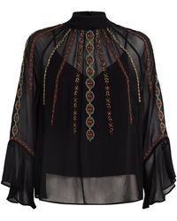 Veronica Beard - Embroidered Tairis Blouse - Lyst