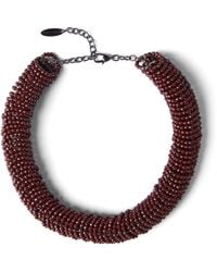 Brunello Cucinelli - Hematite And Sterling Necklace - Lyst