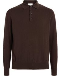 Allude - Virgin Wool Open-Collar Polo Sweater - Lyst