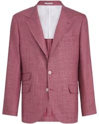 Brunello Cucinelli - Wool-Silk-Linen Deconstructed Blazer - Lyst