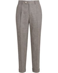 Brunello Cucinelli - Prince Of Wales Check Tailored Trousers - Lyst