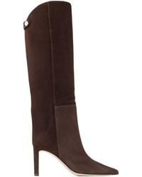 Jimmy Choo - Alizze 85 Suede Knee-High Boots - Lyst