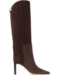 Jimmy Choo - Alizze 85 Suede Knee-High Boots - Lyst